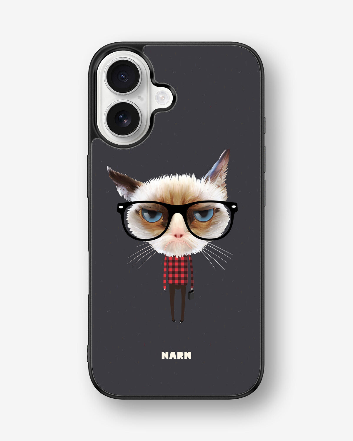 iPhone 16 Hard Case – Hipster Cat - View 1