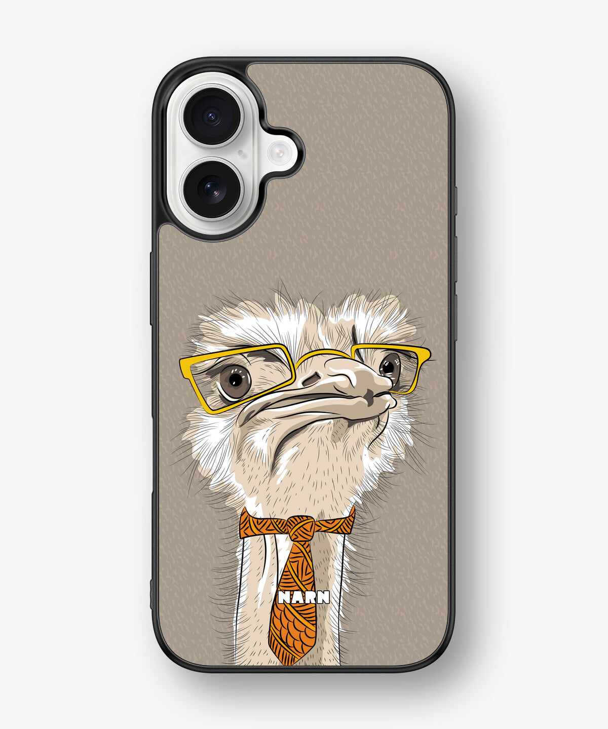 iPhone 16 Hard Case – Hipster Ostrich - View 1