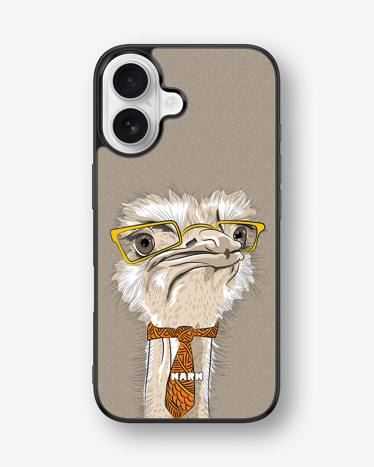 iPhone 16 Hard Case – Hipster Ostrich - View 1