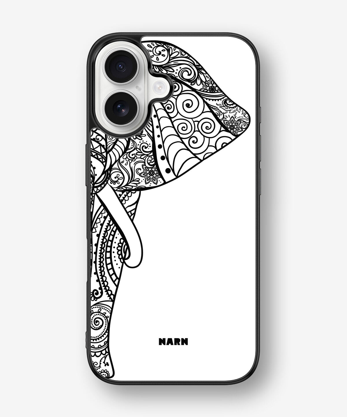 iPhone 16 Hard Case – Mandala Elephant - View 1