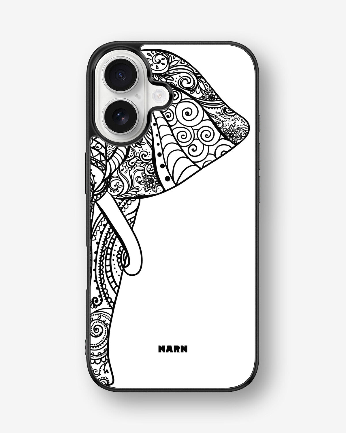 iPhone 16 Hard Case – Mandala Elephant - View 1