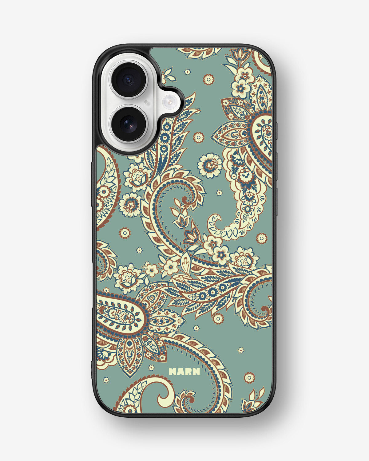 iPhone 16 Hard Case – Paisley Green - View 1