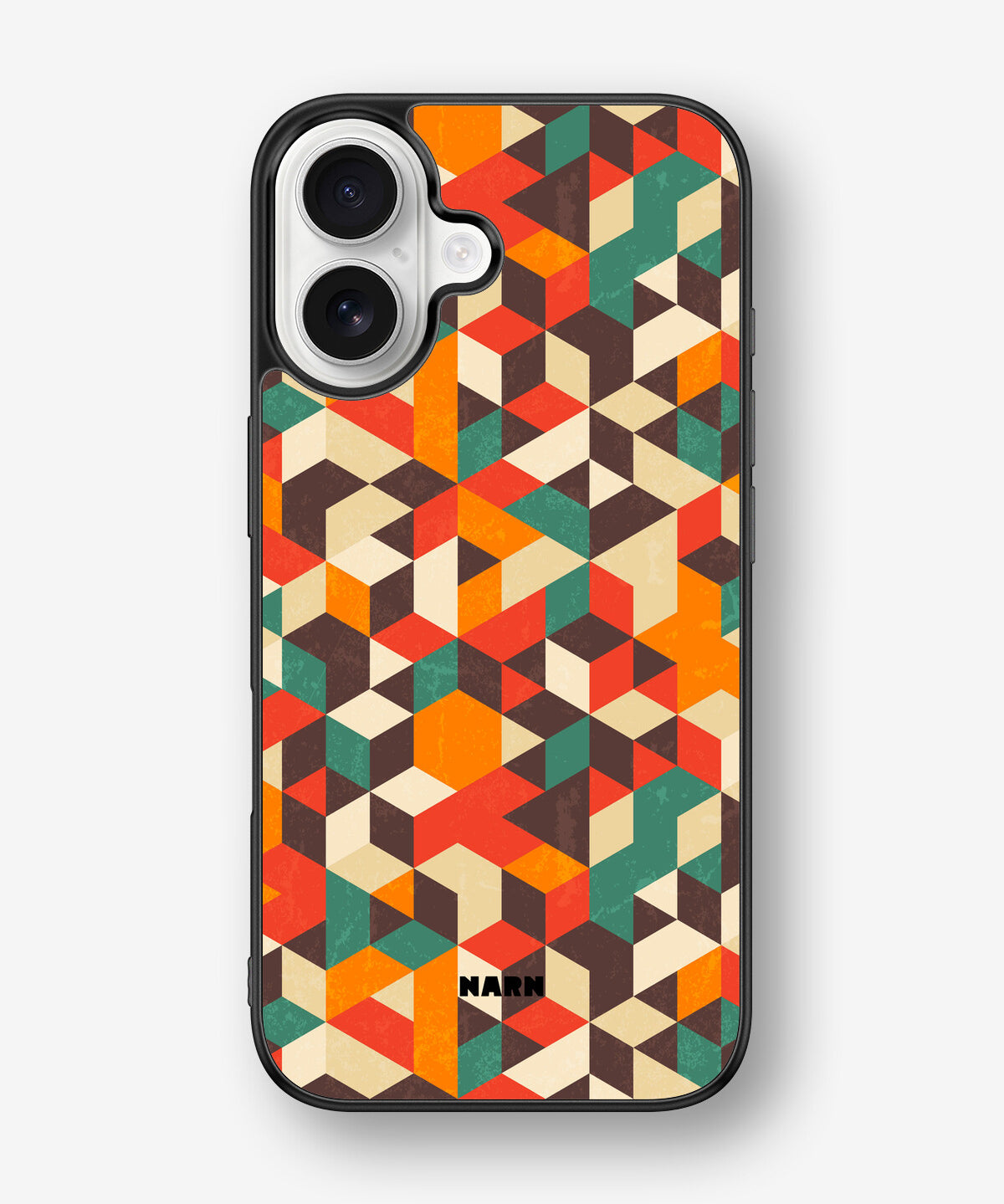 iPhone 16 Hard Case – Retro Geometric - View 1