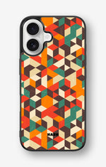 iPhone 16 Hard Case – Retro Geometric - View 1