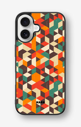 iPhone 16 Hard Case – Retro Geometric - View 1