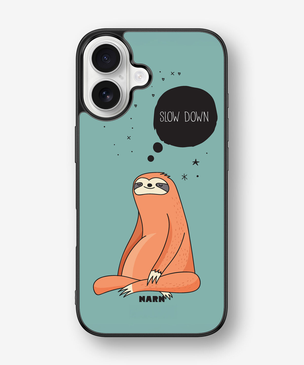 iPhone 16 Hard Case – Slow Down Sloth - View 1