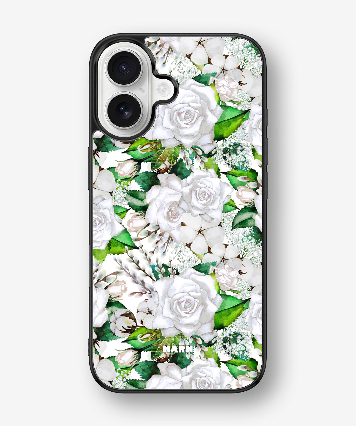 iPhone 16 Hard Case – White Bloom - View 1