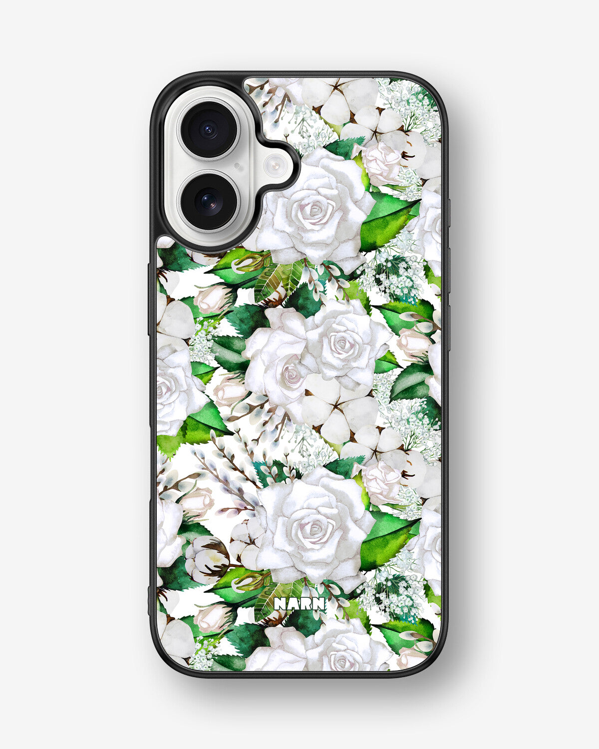 iPhone 16 Hard Case – White Bloom - View 1
