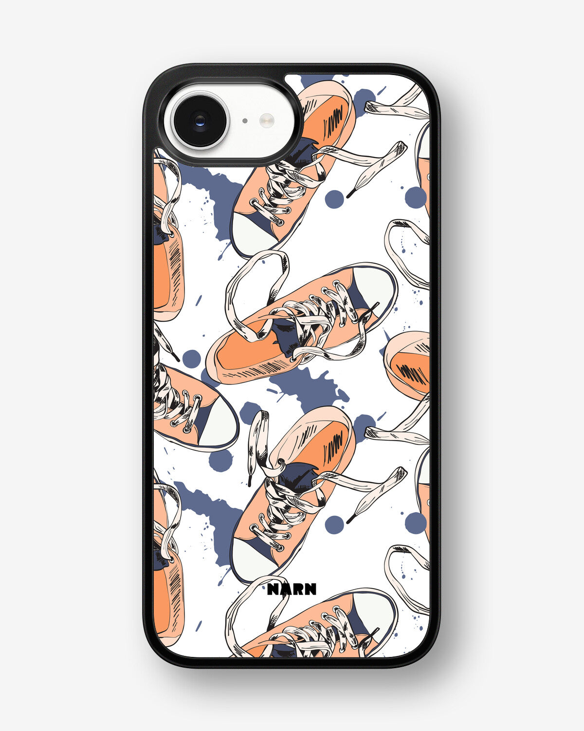iPhone 16e Hard Case – Apricot Sneakers - View 1