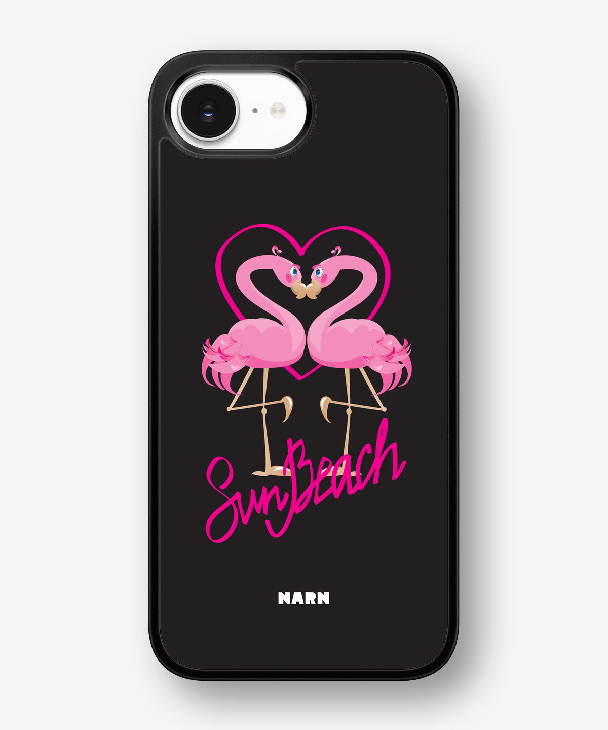 iPhone 16e Hard Case – Beach Flamingo - View 1
