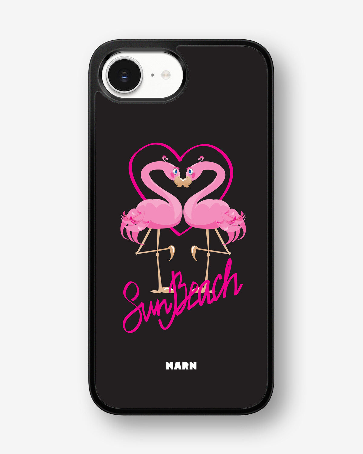 iPhone 16e Hard Case – Beach Flamingo - View 1