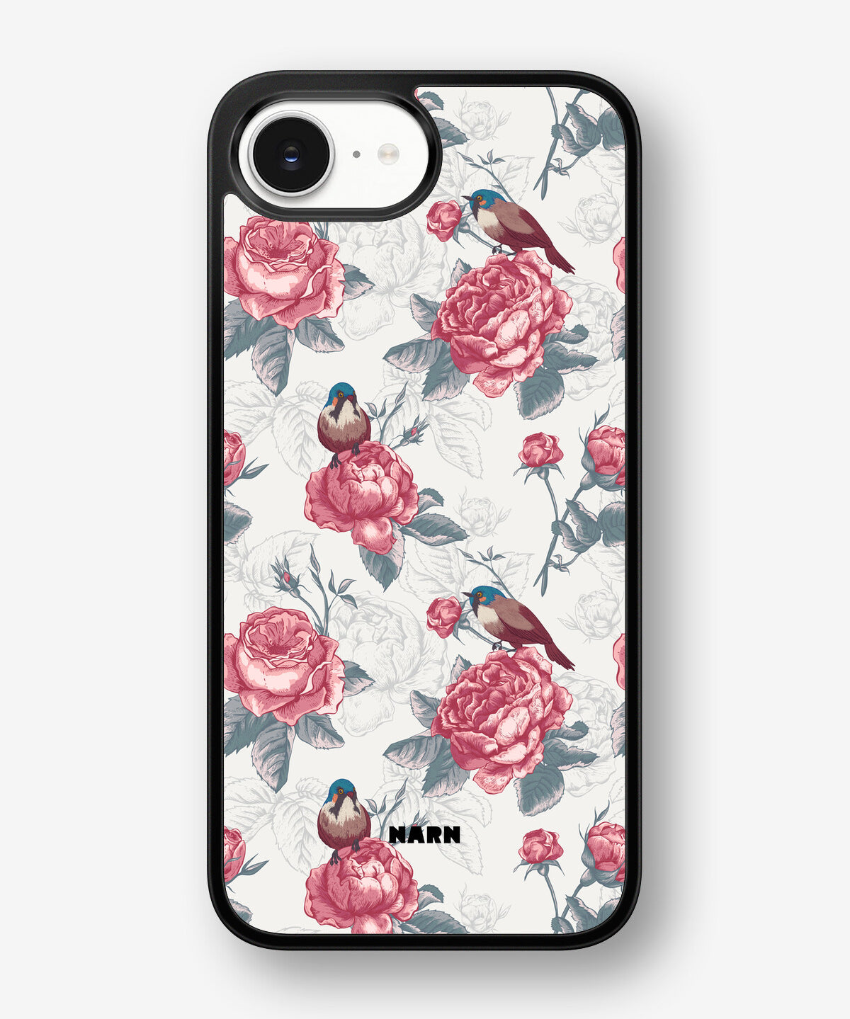 iPhone 16e Hard Case – Birds Among Roses - View 1