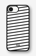 iPhone 16e Hard Case – Black Stripes - View 1