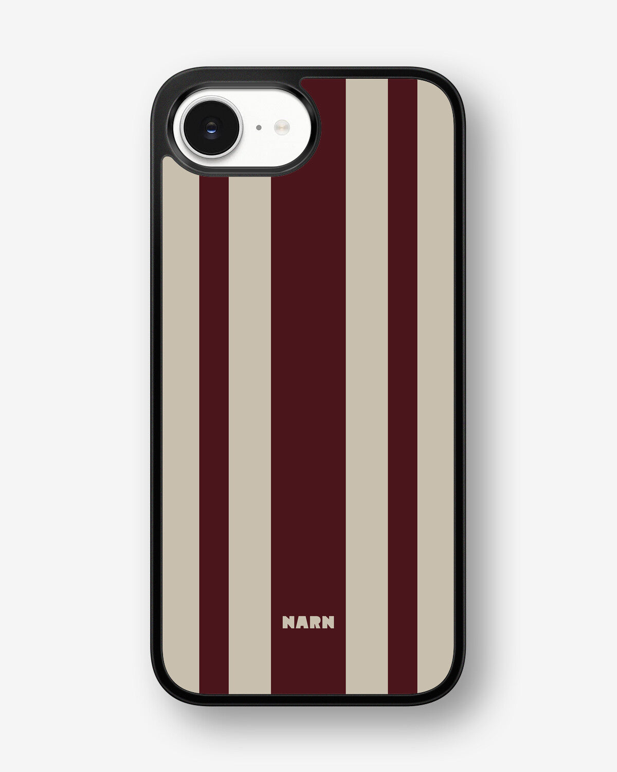 iPhone 16e Hard Case – Bordeaux Stripe - View 1