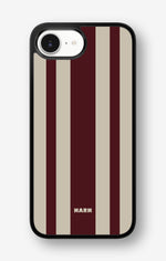 iPhone 16e Hard Case – Bordeaux Stripe - View 1