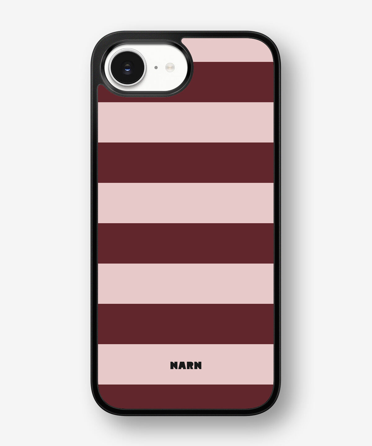 iPhone 16e Hard Case – Cranberry Stripe - View 1