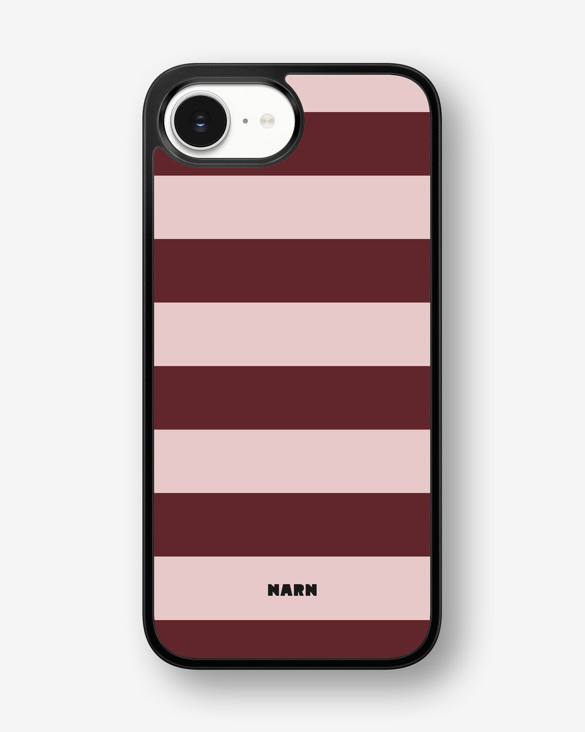 iPhone 16e Hard Case – Cranberry Stripe - View 1