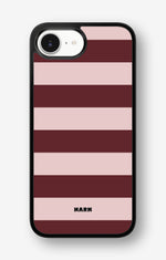 iPhone 16e Hard Case – Cranberry Stripe - View 1