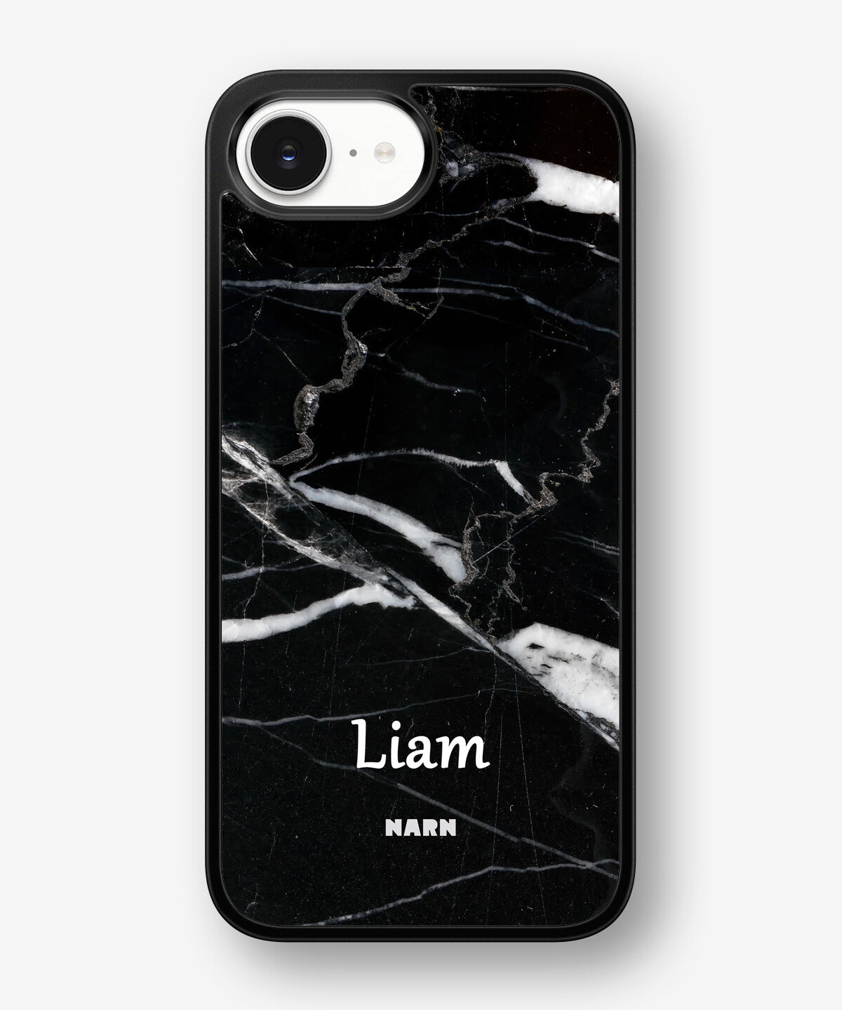 iPhone 16e Hard Case – Custom - Black Marble - View 1