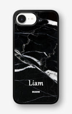 iPhone 16e Hard Case – Custom - Black Marble - View 1