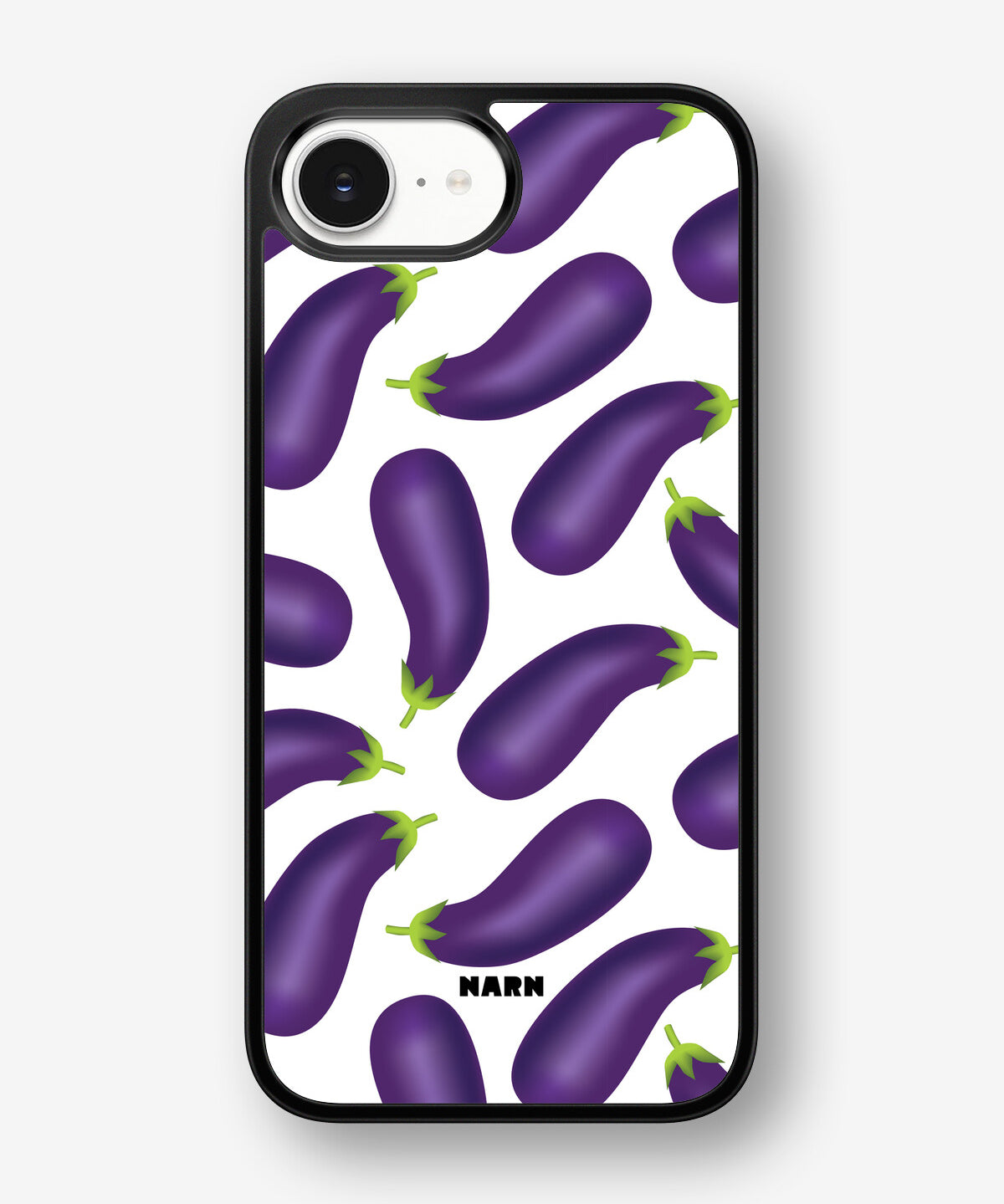 iPhone 16e Hard Case – Eggplant Pattern - View 1