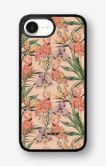 iPhone 16e Hard Case – Flamingos & Flowers - View 1
