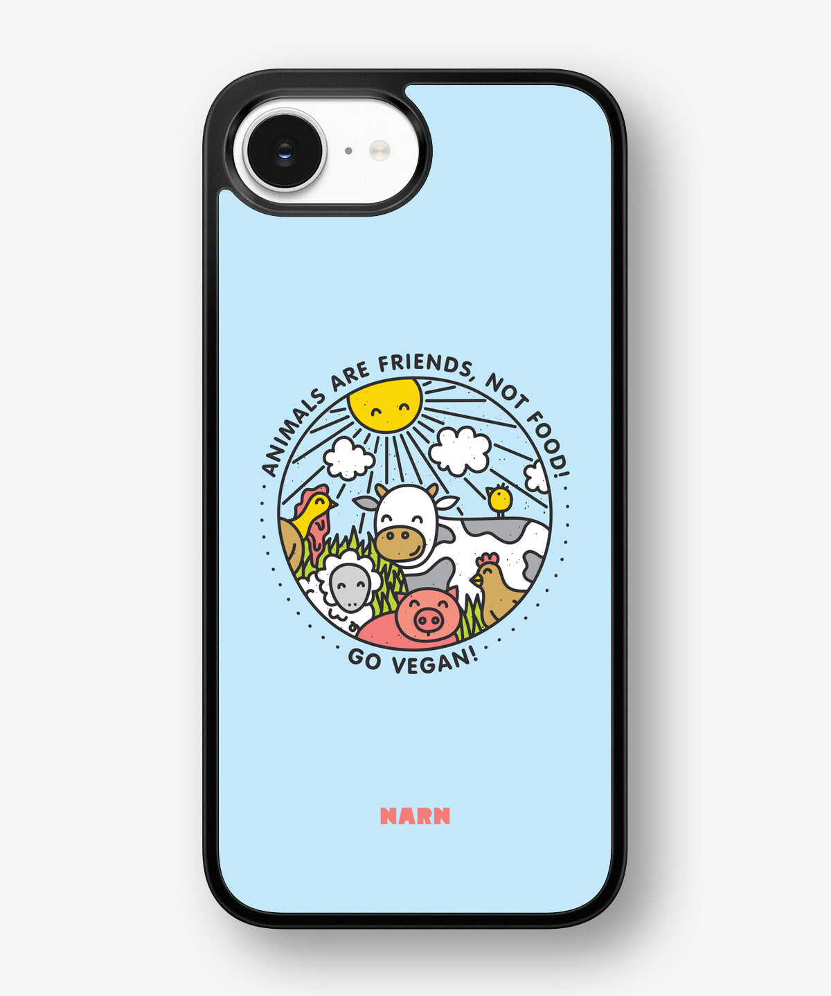iPhone 16e Hard Case – Friends, Not Food - View 1