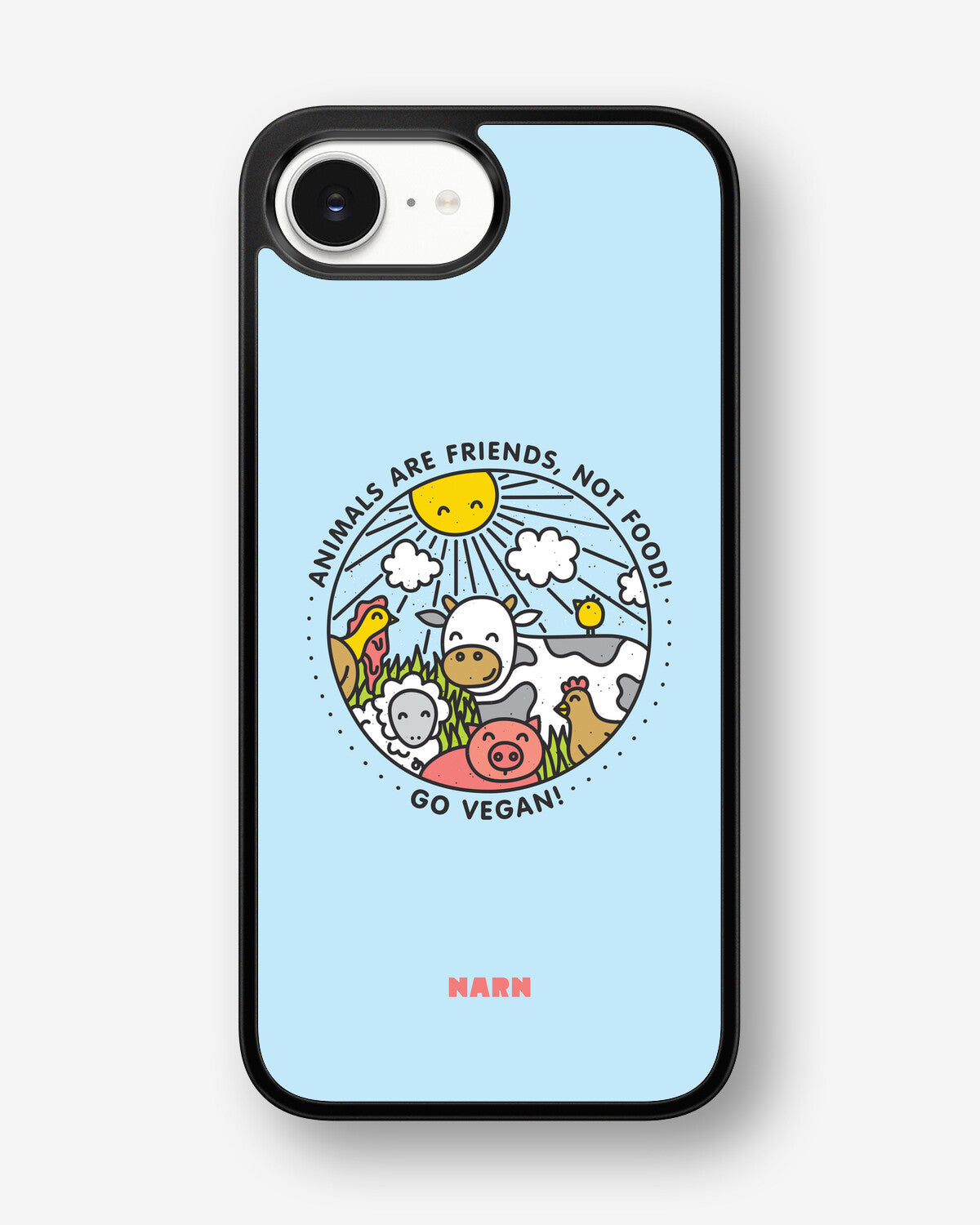 iPhone 16e Hard Case – Friends, Not Food - View 1