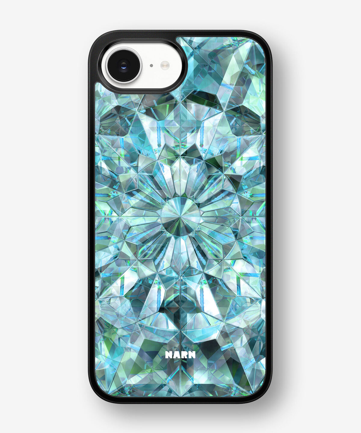 iPhone 16e Hard Case – Green Crystals - View 1