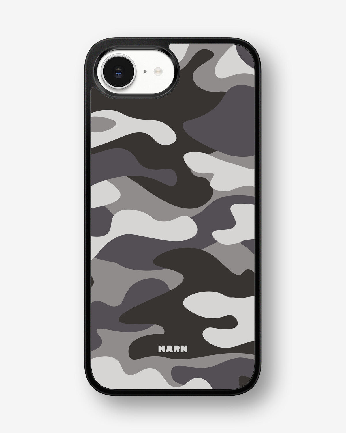 iPhone 16e Hard Case – Grey Camo - View 1