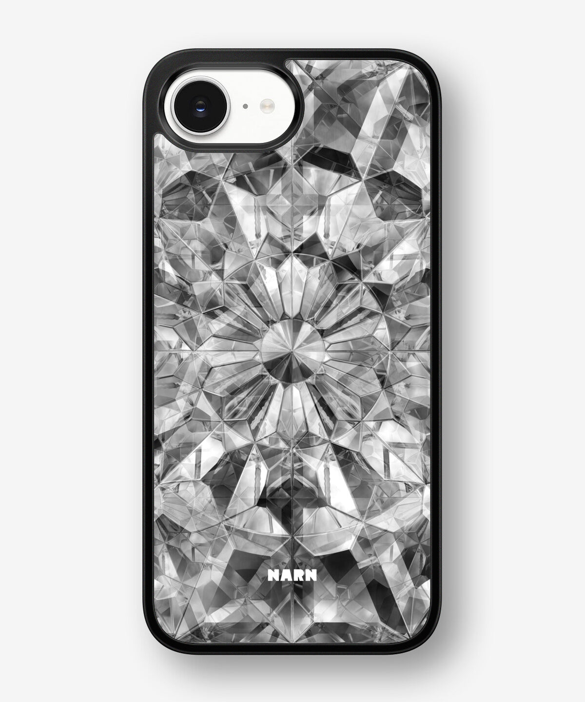 iPhone 16e Hard Case – Grey Crystals - View 1