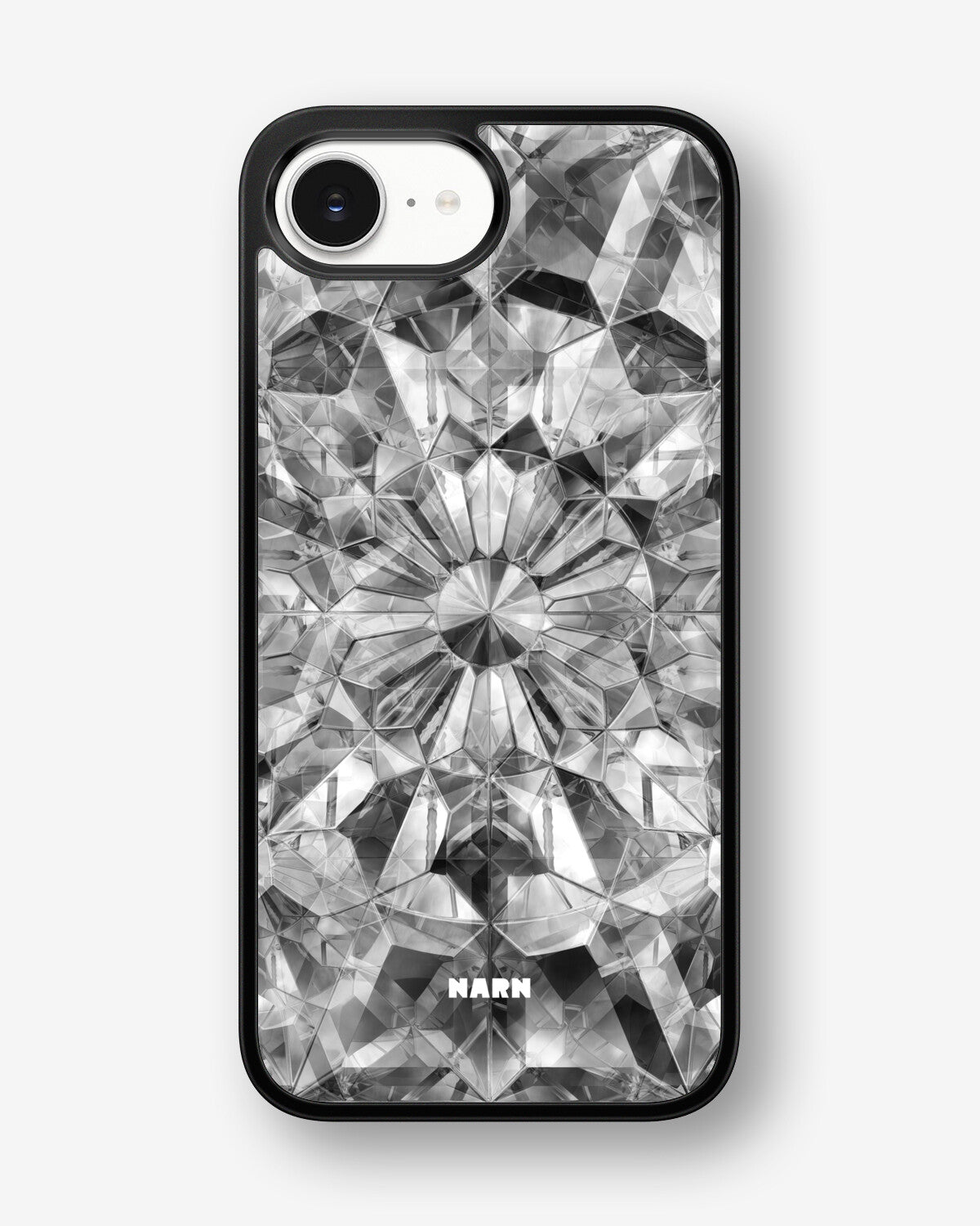 iPhone 16e Hard Case – Grey Crystals - View 1