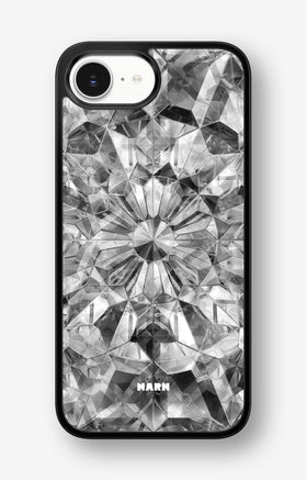 iPhone 16e Hard Case – Grey Crystals - View 1