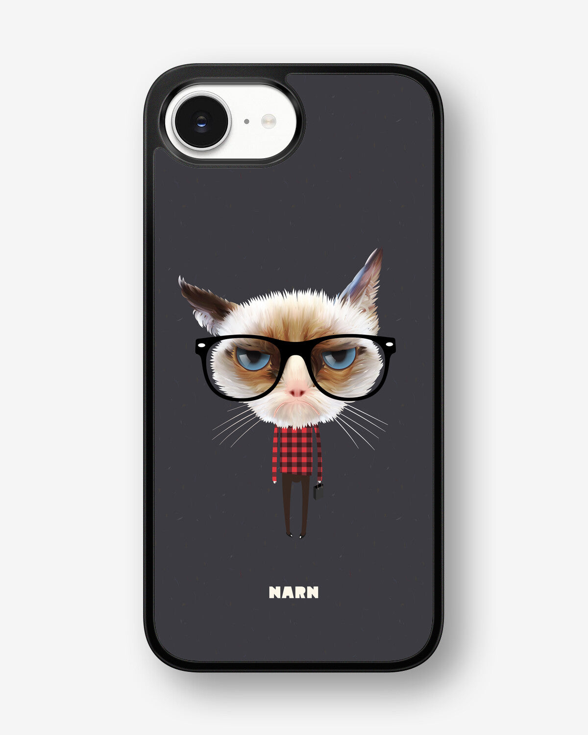 iPhone 16e Hard Case – Hipster Cat - View 1