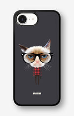 iPhone 16e Hard Case – Hipster Cat - View 1