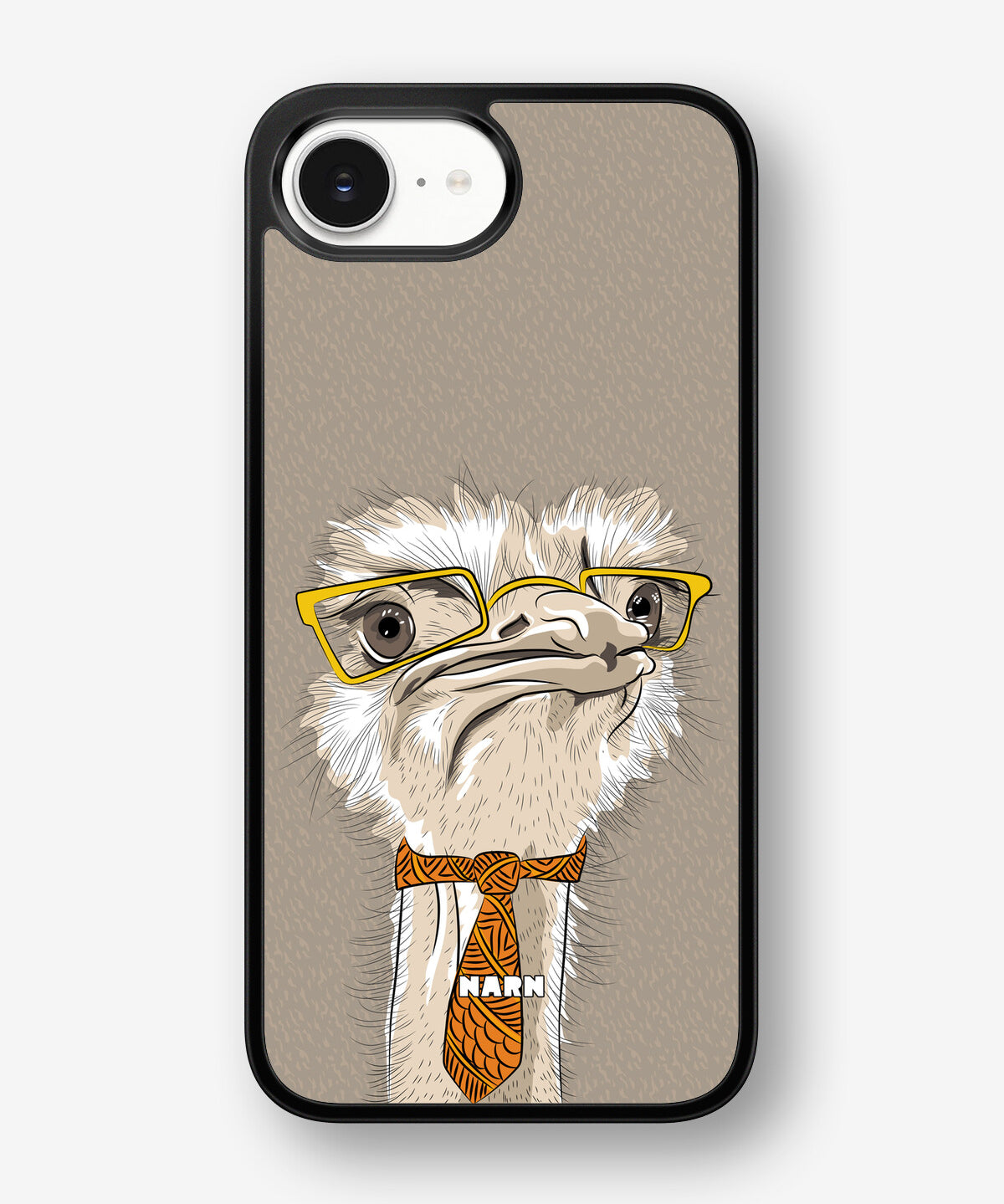 iPhone 16e Hard Case – Hipster Ostrich - View 1