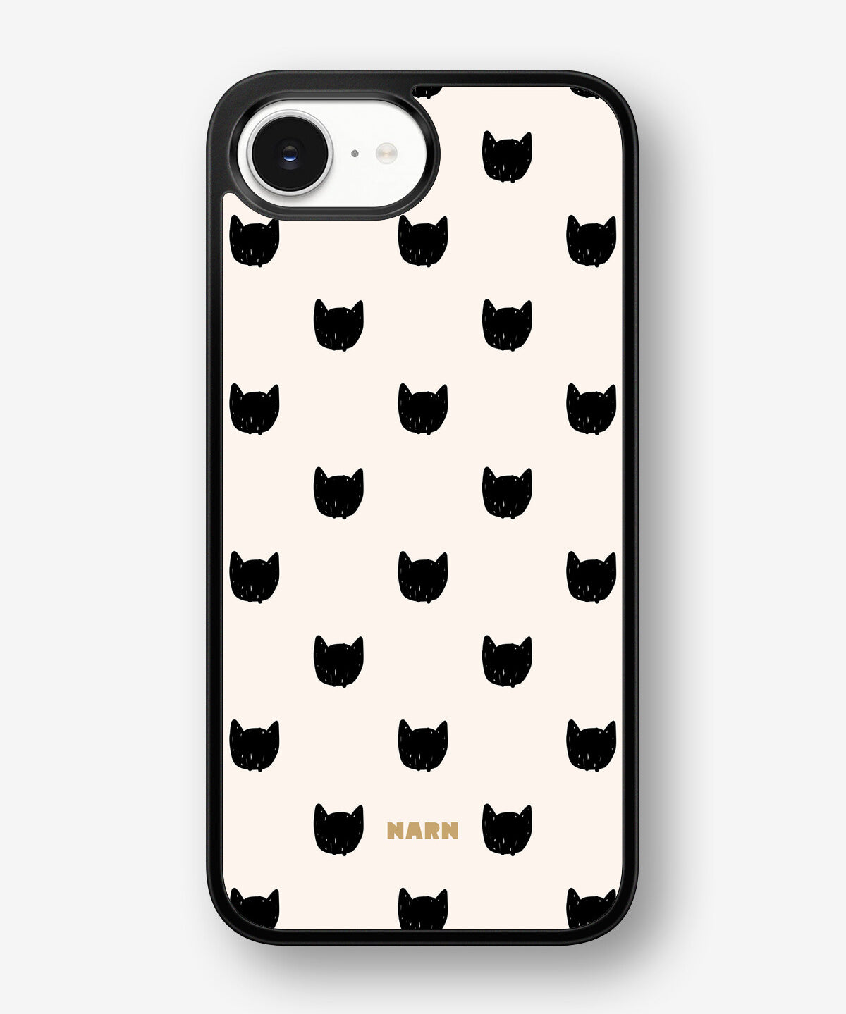 iPhone 16e Hard Case – Kitty Dots - View 1