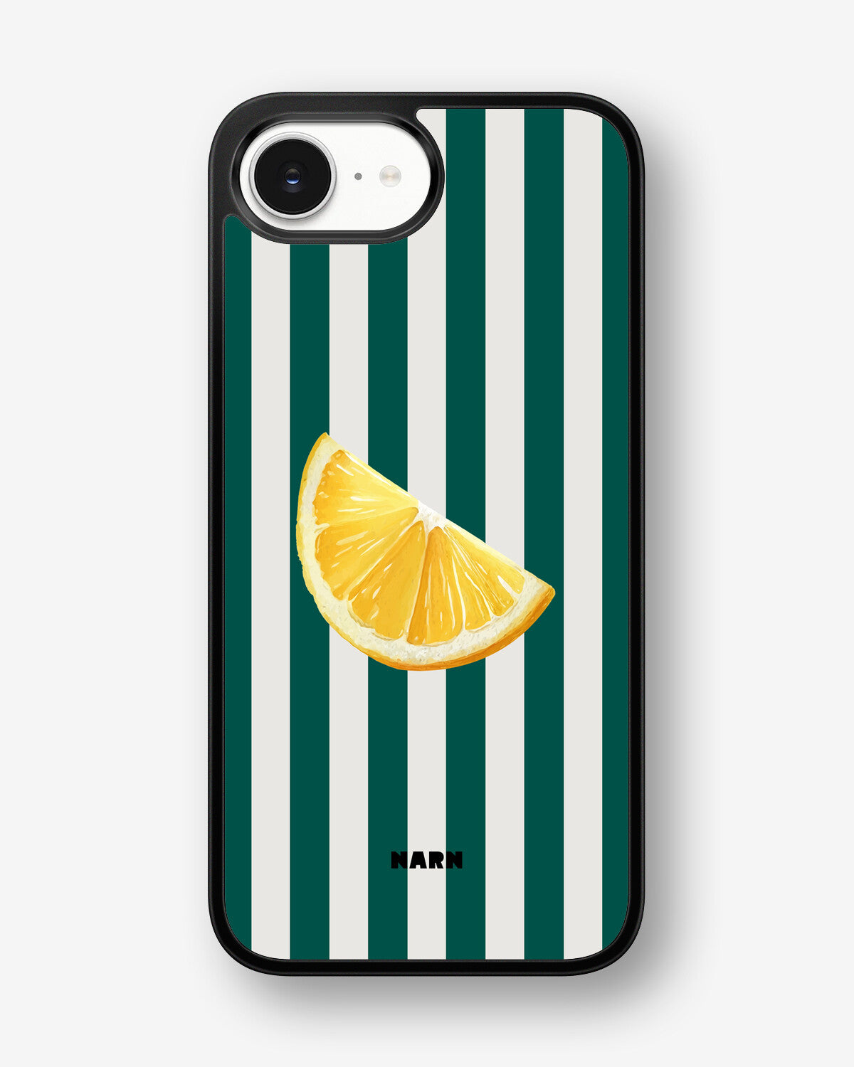 iPhone 16e Hard Case – Lemon Stripes - View 1