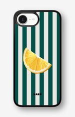 iPhone 16e Hard Case – Lemon Stripes - View 1