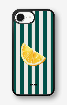 iPhone 16e Hard Case – Lemon Stripes - View 1
