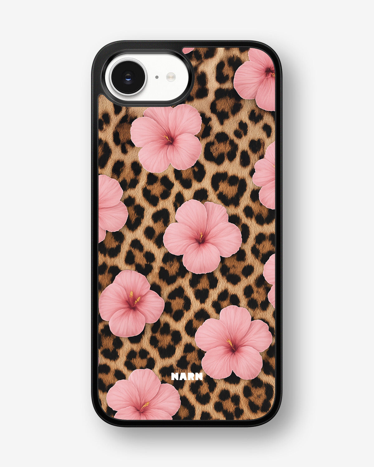 iPhone 16e Hard Case – Leopard Flower - View 1
