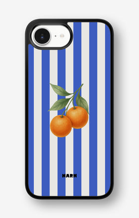 iPhone 16e Hard Case – Orange Stripes - View 1
