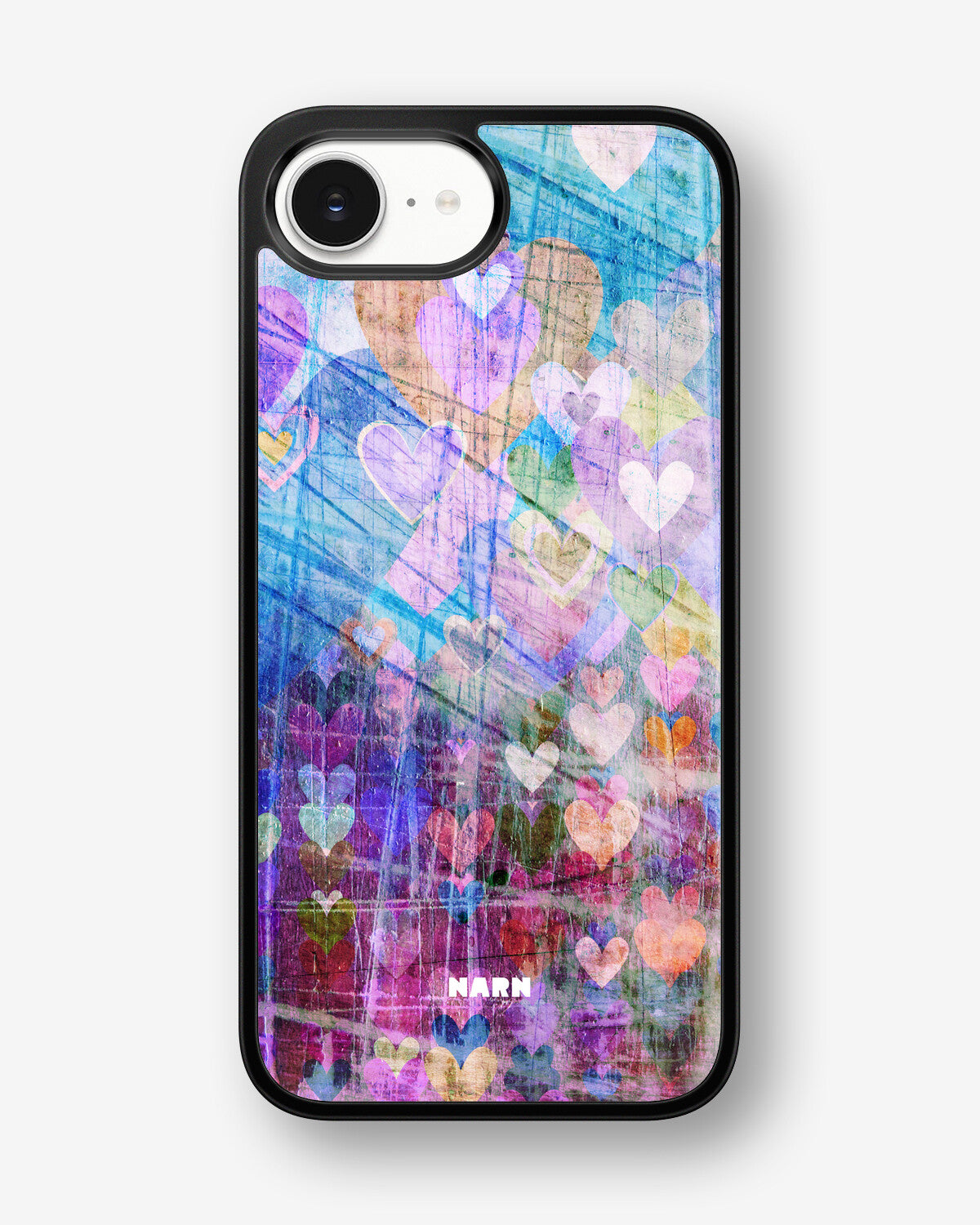 iPhone 16e Hard Case – Purple Hearts - View 1