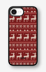 iPhone 16e Hard Case – Reindeer Knit - View 1