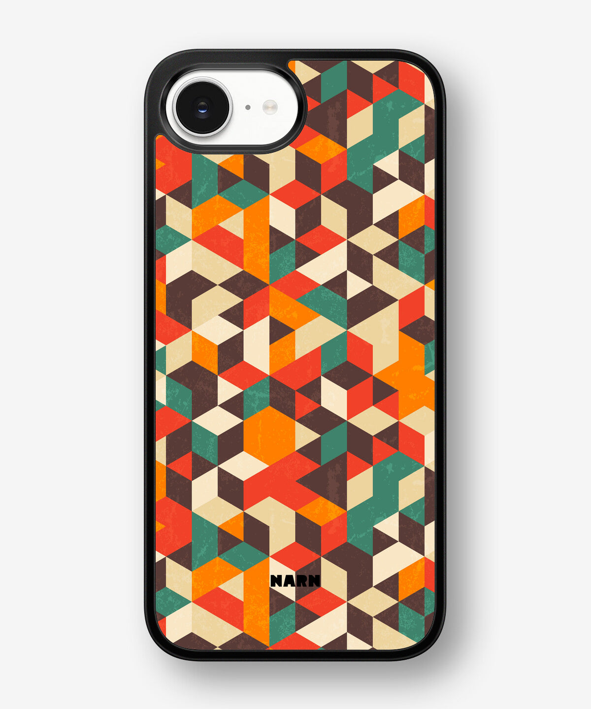 iPhone 16e Hard Case – Retro Geometric - View 1