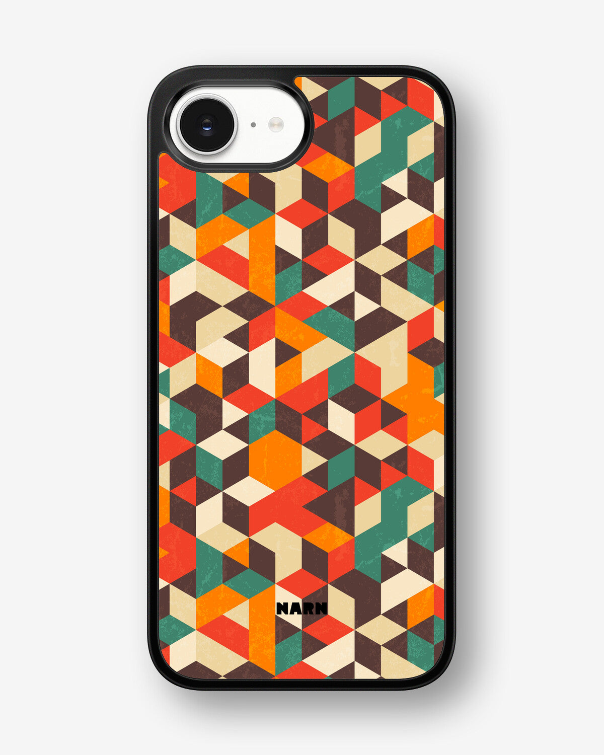 iPhone 16e Hard Case – Retro Geometric - View 1