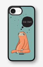 iPhone 16e Hard Case – Slow Down Sloth - View 1