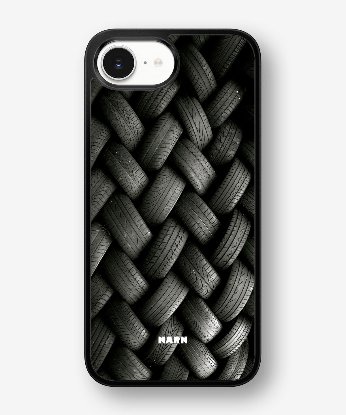 iPhone 16e Hard Case – Tires Wall - View 1