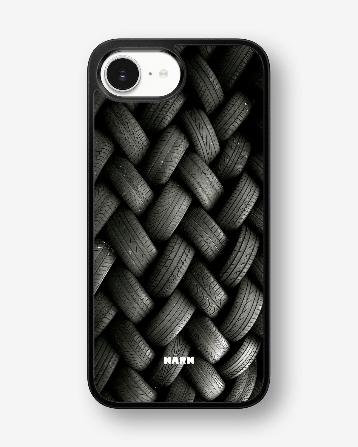 iPhone 16e Hard Case – Tires Wall - View 1