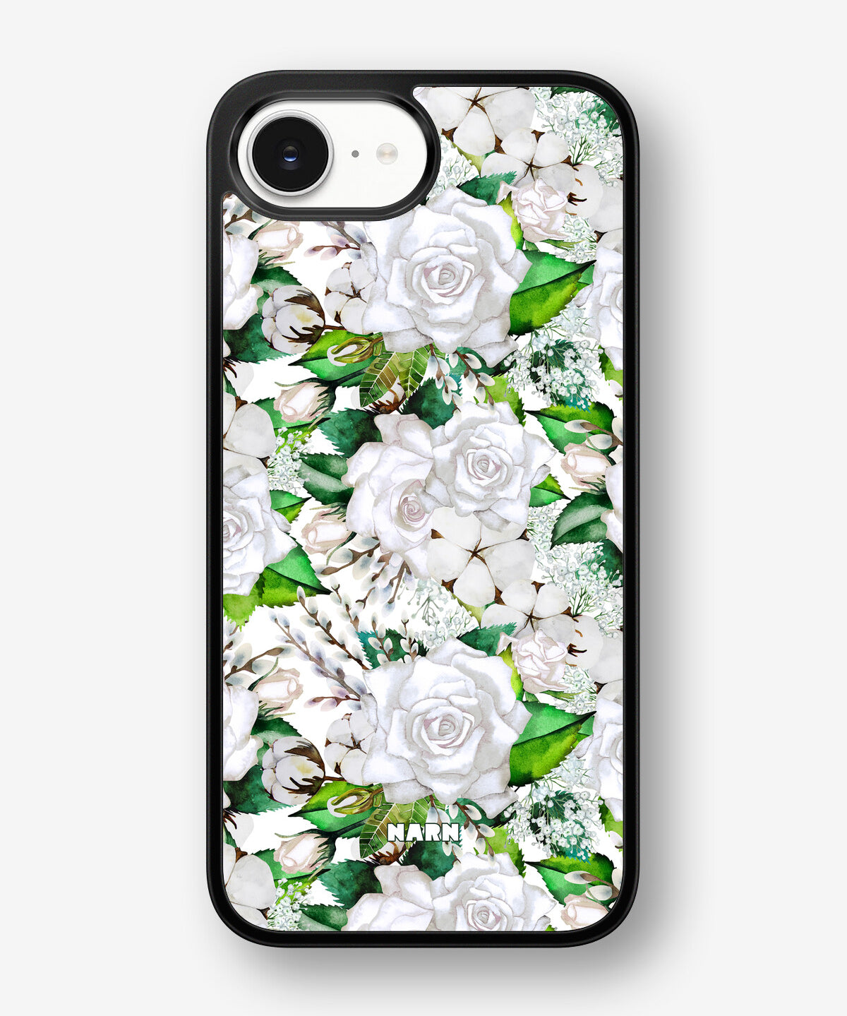iPhone 16e Hard Case – White Bloom - View 1